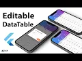 Flutter Tutorial - Editable DataTable Edit Rows