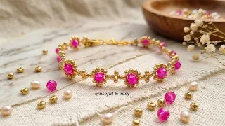 How to Make Beaded Bracelets:Step by Step for Beginners//Useful & Easy