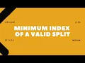 2780 Minimum Index of a Valid Split 2025 LeetCode Daily Challenge