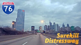 I-76 West in Philadelphia Schuylkill Expressway