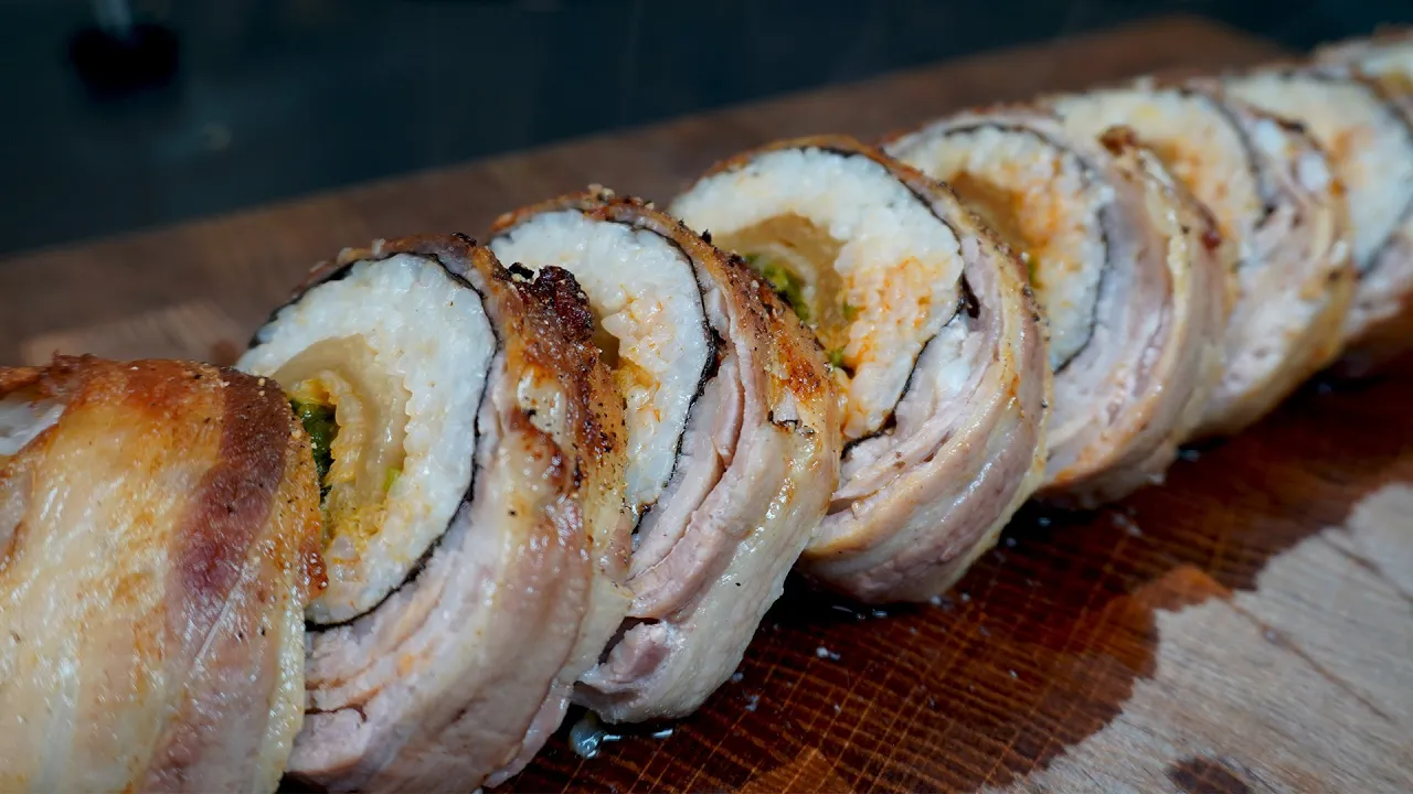 미나리 삼겹살 김밥