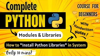 How to Install Python Libraries in System Python Full course for Beginners
