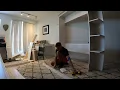 Time Lapse Furniture Assembly Harper Bright Designs White Wood Frame Queen Murphy Bed Wall Bed