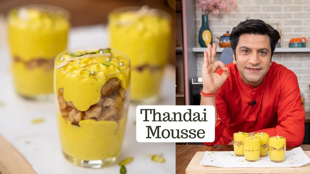 Creamiest Thandai Mousse   Indian Dessert Recipe   Kunal Kapur Recipe        