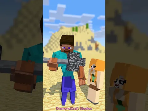 Herobrine Vs Strong Steve, She Called His Boyfriend - Minecraft Animation