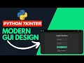 How to create Modern GUI Design in Python tkinter Modernize your login app with custom tkinter