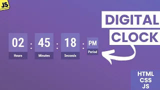 Simple Digital Clock App JavaScript Project for Beginners