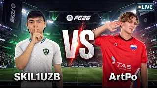 SKIL1UZB🇺🇿 vs ARTPO🇷🇺 - ROSSIYALIK BLOGER BILAN 1x1 FC26
