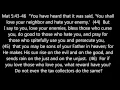 The Sermon on the Mount Matthew 5-7