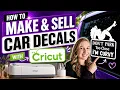 How to Make Sell Car Decals with Cricut Step-by-Step Business Guide