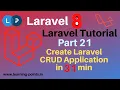 ADD EDIT DELETE LIST using Laravel Laravel CRUD Operation Laravel 8 Learning Points
