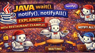 Java wait notify notifyAll Explained with Restaurant Example Multithreading