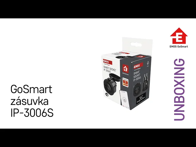 Адаптер Smart за контакт 1х Шуко 16A с мерител IP44 IP-3006S Wi-Fi GoSmart EMOS - опаковка и ноу-хау.
