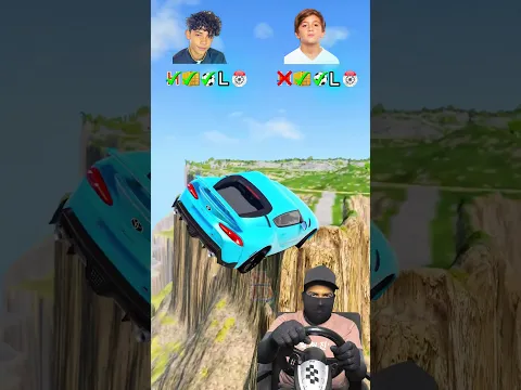 Cr7 jr Supra vs Messi jr Dodge - BeamNG #beamngdrive #cargames #carfootball #shortvideo