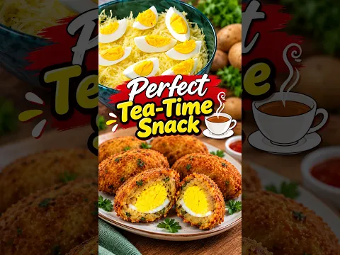 Crispy Egg-Stuffed Potato Snacks | Easy & Delicious Recipe  #easyrecipes #potatosnacks