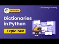 Dictionaries In Python Dictionary Methods In Python Python Tutorial for Beginners