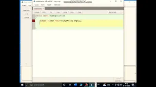 Java program for multiplication in bluej