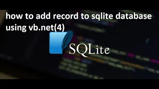 How to Add Record to sqlite Database Using VB net 4