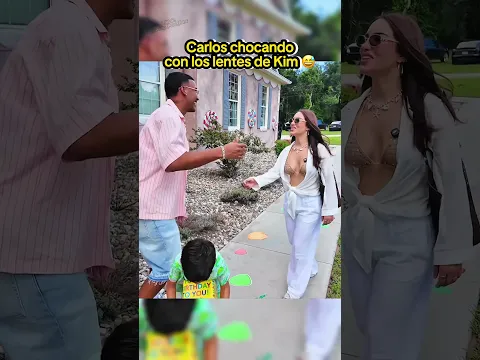 JUAN Y CARLOS CHOCANDO CON LOS LENTES DE KIM Y STEPHANIE 😅 | #jukilop #shorts #kimberlyloaiza