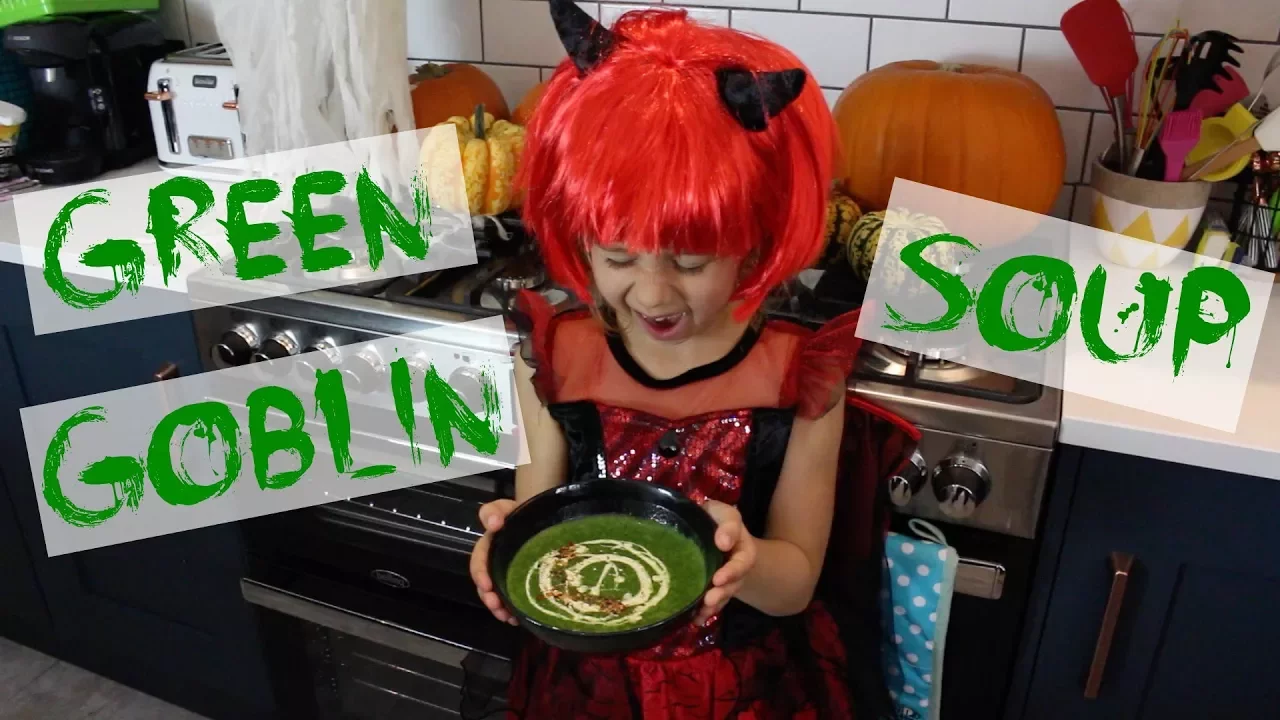 Green Goblin Spinach Soup   Healthy Halloween Recipe