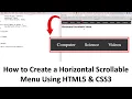 How to CODE a Horizontal Scrollable Menu Using HTML5 CSS3 New