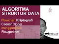 ASD008 Flowchart Proses Encrypt Decrypt Kriptografi Caesar Cipher menggunakan Flowgorithm