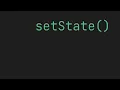 FLUTTER setState Counter