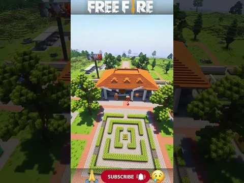 Making free fire Bermuda map new peak and old peak in Minecraft #freefire #minecraft #viral