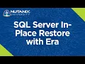 SQL Server In Place Restore Nutanix University