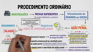 PROCESSO e PROCEDIMENTOS em PROCESSO PENAL | Recebimento ou Rejeição da Denúncia | Aula 02