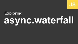 How to use async waterfall in express js Node js async await asynchronous methods