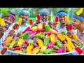 Download Lagu KUCHI ICE | FRUIT POPSICLES | Healthy Homemade Colorful Popsicle Making in Village | Stick Ice Cream