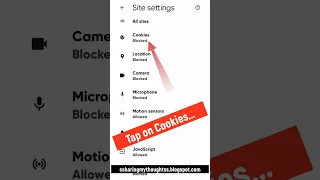 How To Enable Cookies On Google Chrome Android Shorts Googlechrome Chromesettings Chrome 