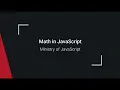 Math in JavaScript