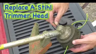 Stihl Line Trimmer - How to Quickly Exchange the Head in 20 seconds