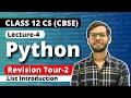 Class 12 Python Revision Tour 2 List in Python Class 12 Computer Science 2023-24