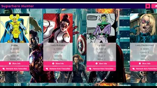 Superhero Hunter App Using Vanilla JS
