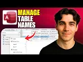 How To Rename And Delete Tables In Microsoft Access Tutorial 2026