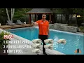 Swimming Pool Ranking Concrete vs Vinyl vs Fiberglass John from Action Home Services