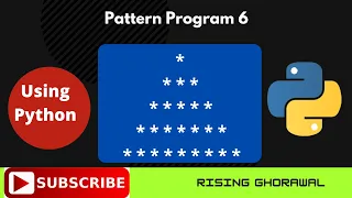 Star Pattern Program in Python Pyramid Pattern Program in Python