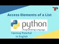 Access Elements of a LIST in Python Python Tutorial For Beginners Python Programming Language