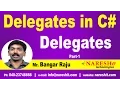 Delegates in C Delegates Part 1 C NET Tutorial Mr Bangar Raju