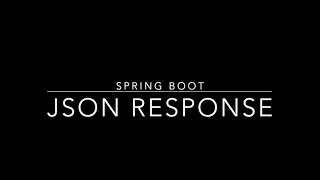 Spring Boot - JSON response
