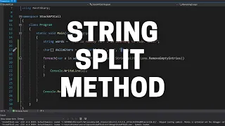 The String Split Method in Net C - How to Get All Words From Sentences