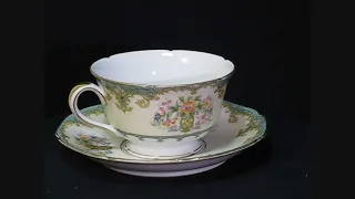 Vintage Japan Noritake Eltovar fine china teapot and saucer