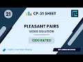 Pleasant Pairs Solution 1200 Rated TLE CP-31 Sheet Best Codeforces Problems