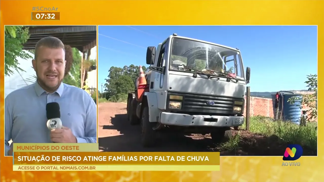 Situação de risco atinge famílias por falta de chuva em Chapecó