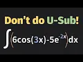 Integration of Trig and Exponential Function - Reverse Chain Rule Calculus Glass of Numbers