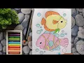 Learn to Color Fish Coloring Pages Painting Fun Art Learning Colors for Kids