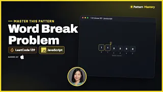 Word Break Problem - LeetCode 139 1-D Linear DP JavaScript